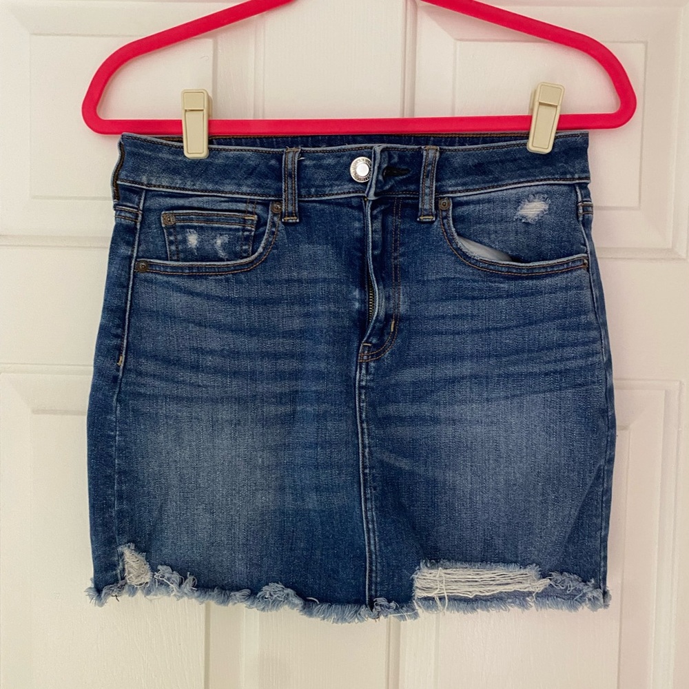 Denim AE mini skirt